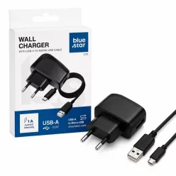   Blue Star 1A LITE hálózati töltő szett – micro USB kábel