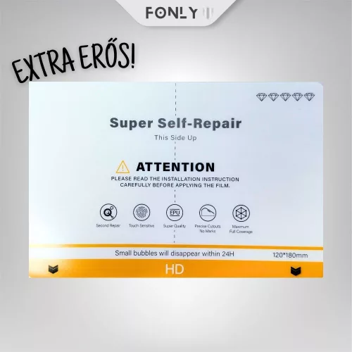 FONLYU EXTRA ERŐS VÍZTISZTA ÖNGYÓGYÍTÓ HYDROGÉL KIJELZŐVÉDŐ FÓLIA (50DB)