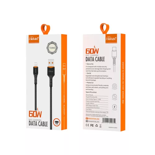 Mietubl PD60W TURBO POWER ENGINE prémium fonott töltő és adatkábel USB-A/ USB-C